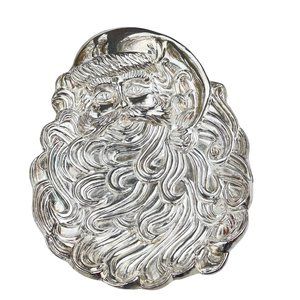 Vintage International Silver Co Silver Plated Candy Dish With Santa Clause Shape